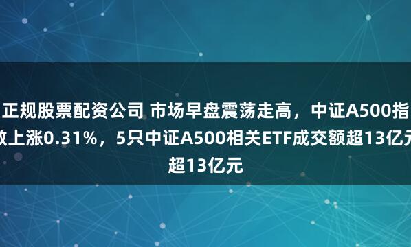 正规股票配资公司 市场早盘震荡走高，中证A500指数上涨0.31%，5只中证A500相关ETF成交额超13亿元